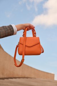 Oranje tas leer 